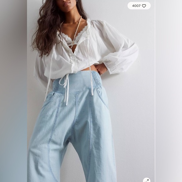 NWOT We The Free Lunan Crop Harem Cord Jeans - Picture 2 of 14